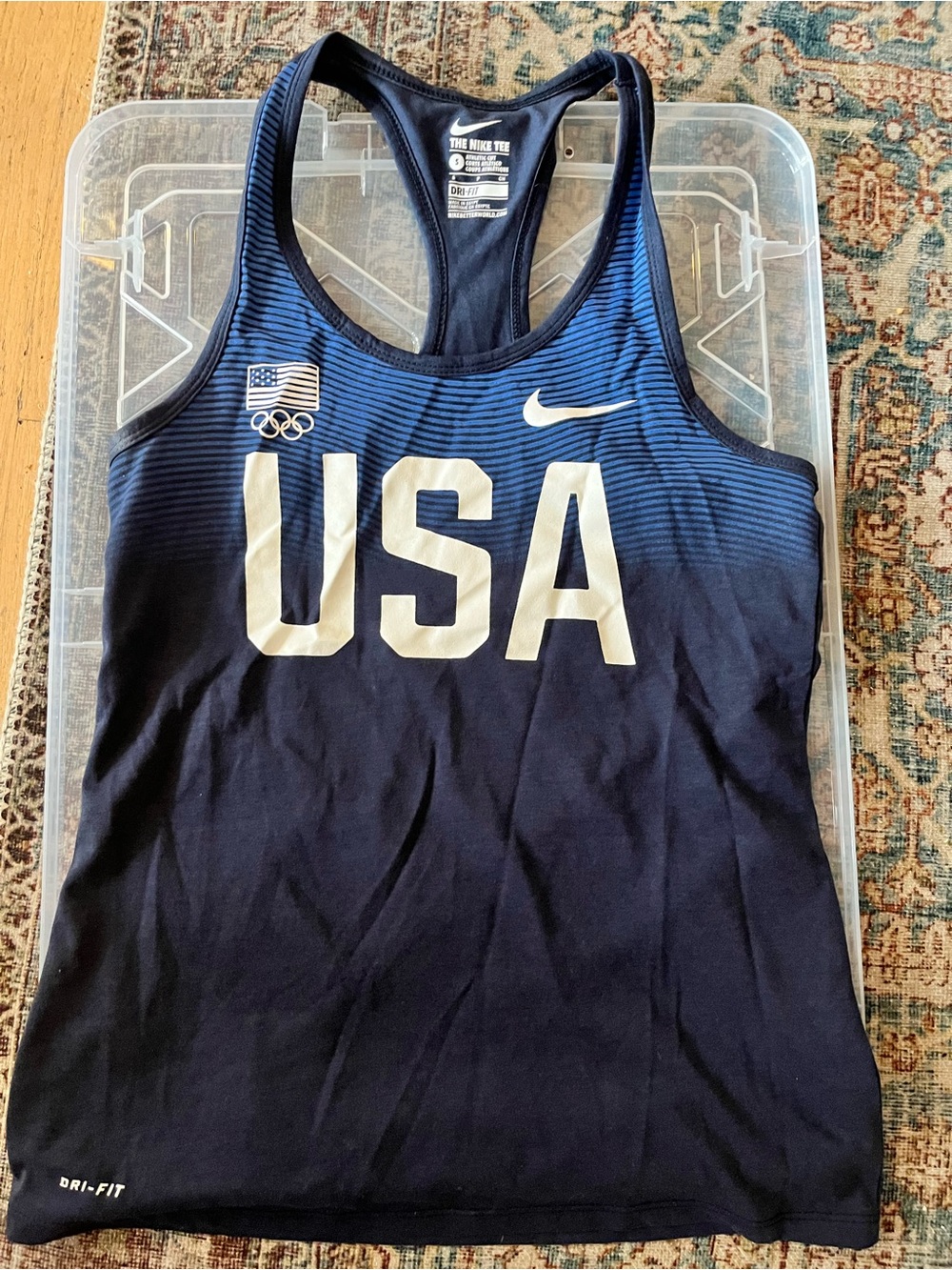 USA Nike athletic tank top dri fit, S